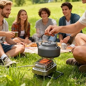 Outdoor Camping Gas Stove - Przenośny grzejnik i kuchenka 2 w