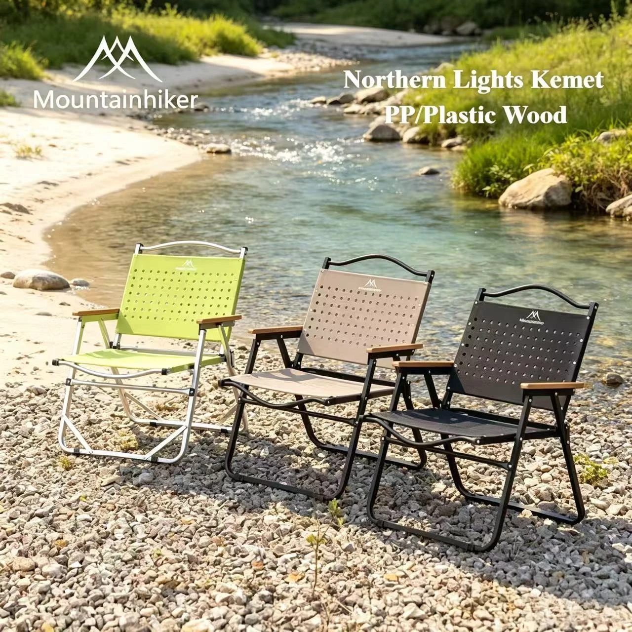 Outdoor Camping High Chair - Krzesło Kempingowe MOUNTAINHIKER Przenośne Składane Krzesło