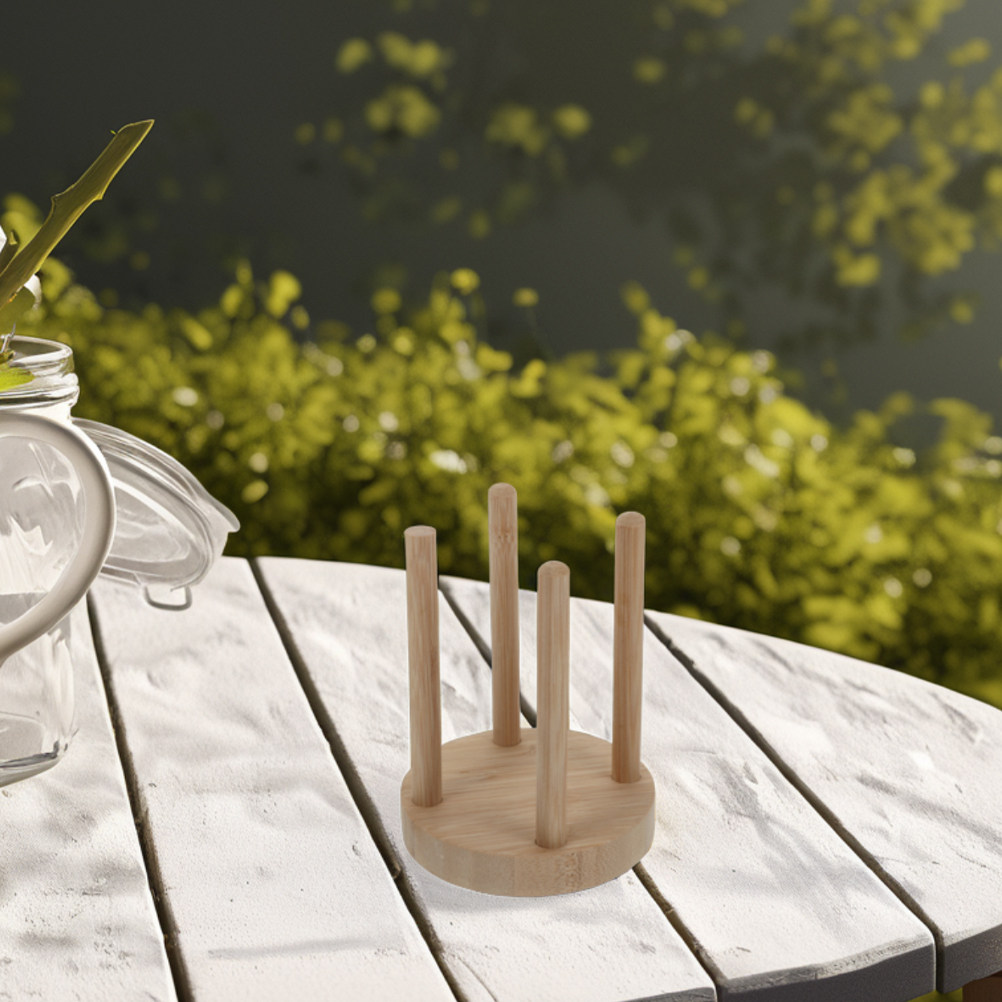 Outdoor Camping Stores - Kompaktowy drewniany uchwyt na kubki do