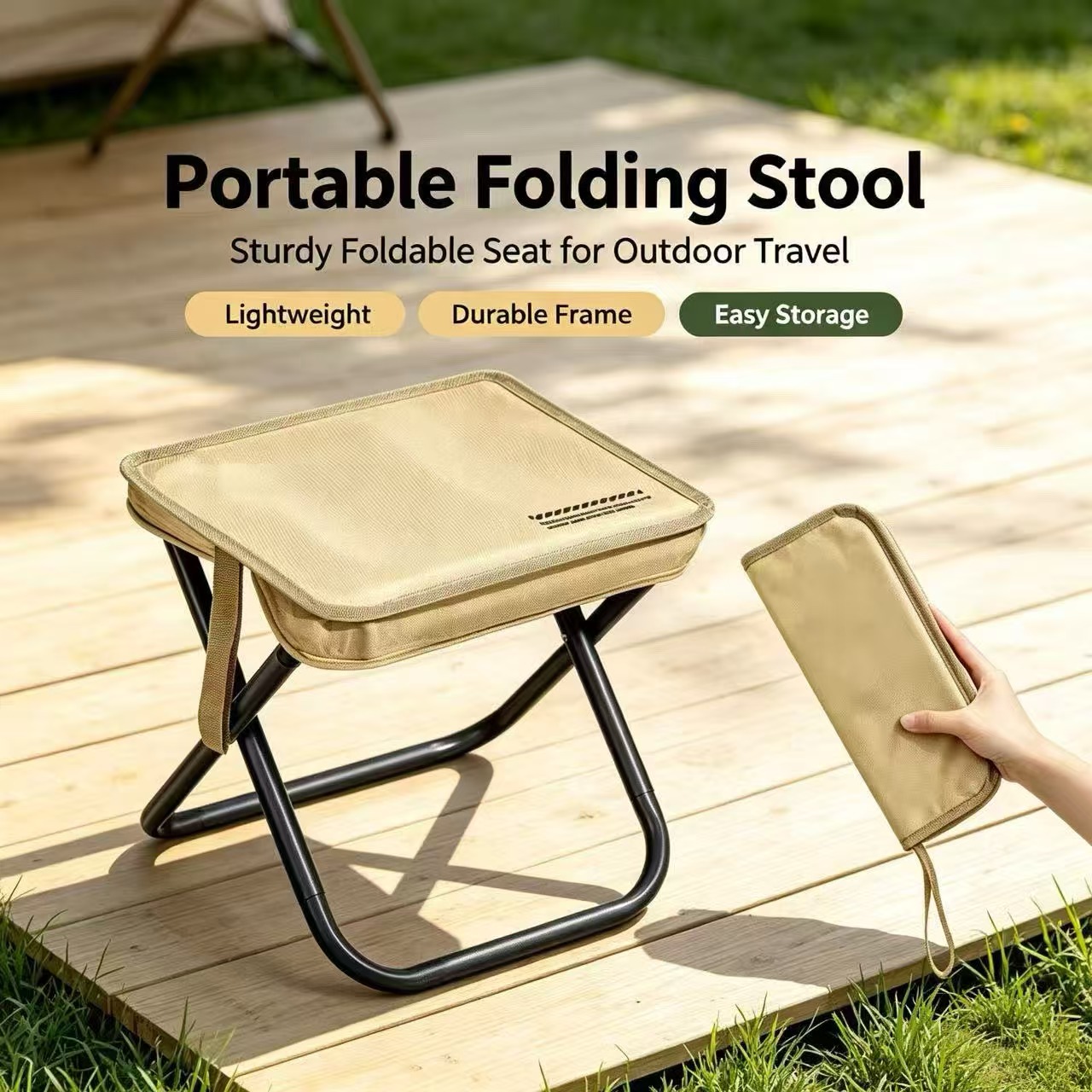 Outdoor Camping Loveseat - Składany przenośny stołek Magza, ultralekki stołek