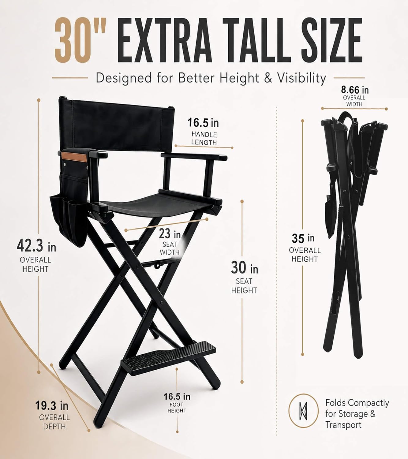 Wysokie krzesło reżyserskie pr – Outdoor Camping High Chair recenzja i cena
