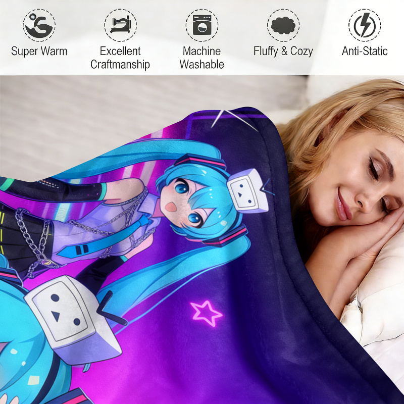 Koc flanelowy Hatsune Miku, na – Outdoor Camping Anime recenzja i cena