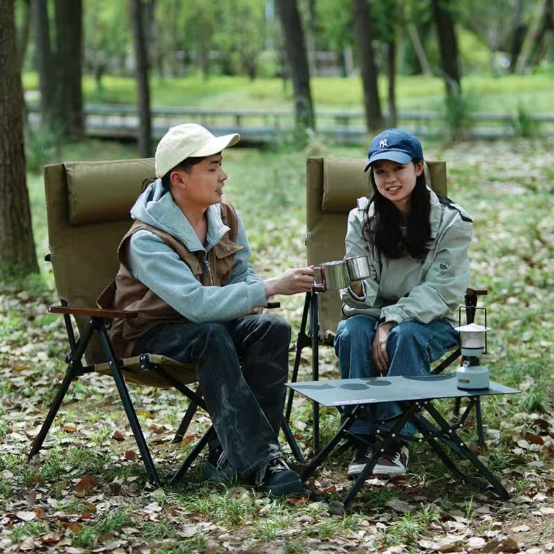 Składane krzesło plażowe/kempi – Outdoor Camping High Chair recenzja i cena