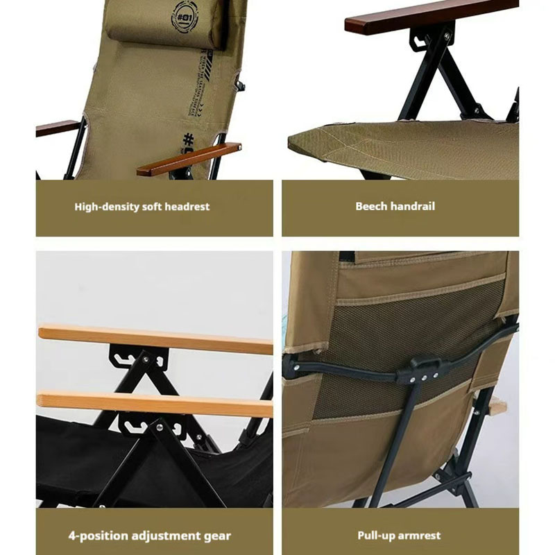 Składane krzesło plażowe/kempi – Outdoor Camping High Chair recenzja i cena