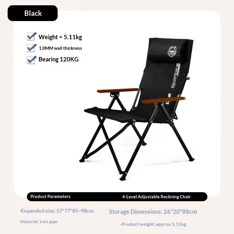 Składane krzesło plażowe/kempi – Outdoor Camping High Chair recenzja i cena