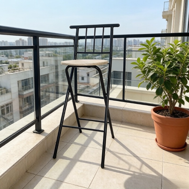 Składany stołek z oparciem do  – Outdoor Camping High Chair recenzja i cena