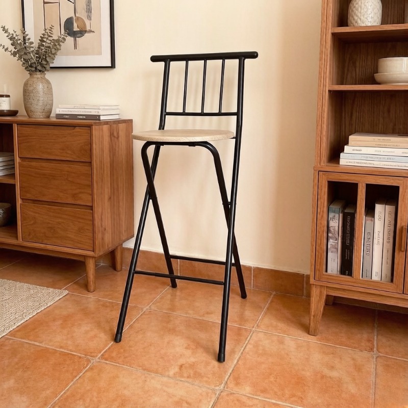 Składany stołek z oparciem do  – Outdoor Camping High Chair recenzja i cena