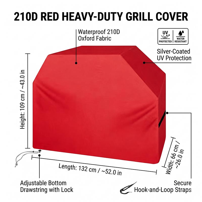 Pokrowiec na grill 210D, pyłos – Outdoor Camping Trolley recenzja i cena