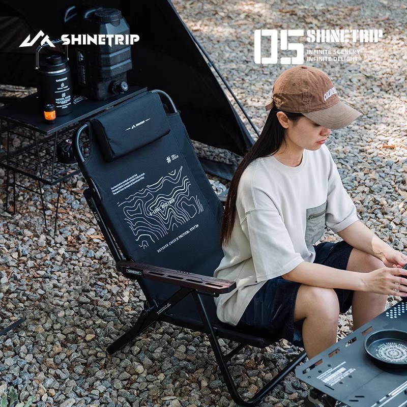 Krzesło składane ShineTrip Out – Outdoor Camping High Chair recenzja i cena