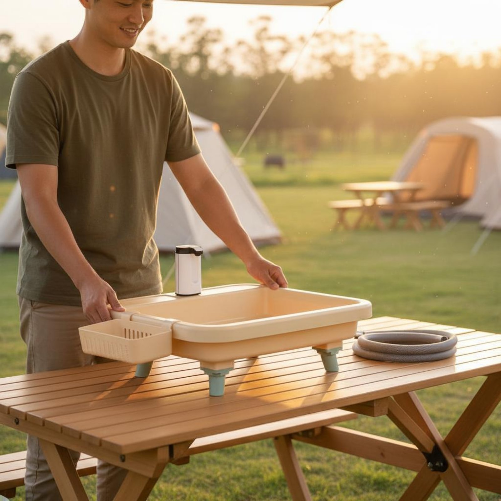 Przenośna stacja do mycia rąk  – Outdoor Camping recenzja i cena